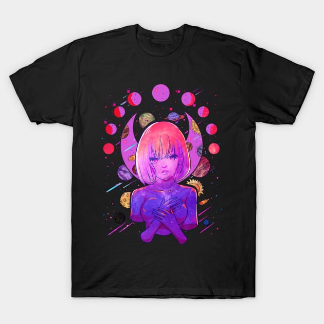 Galactic Celestial Princess Manga Anime Girl Goth T-Shirt by theperfectpresents